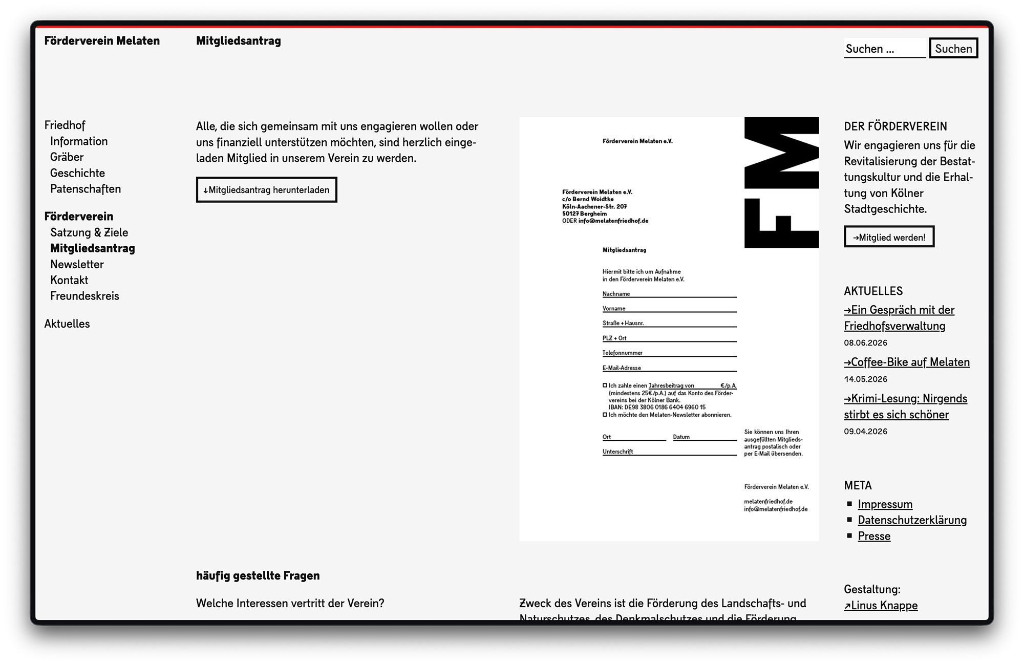 Melaten-Friedhof-Website-Mitgliedsantrag