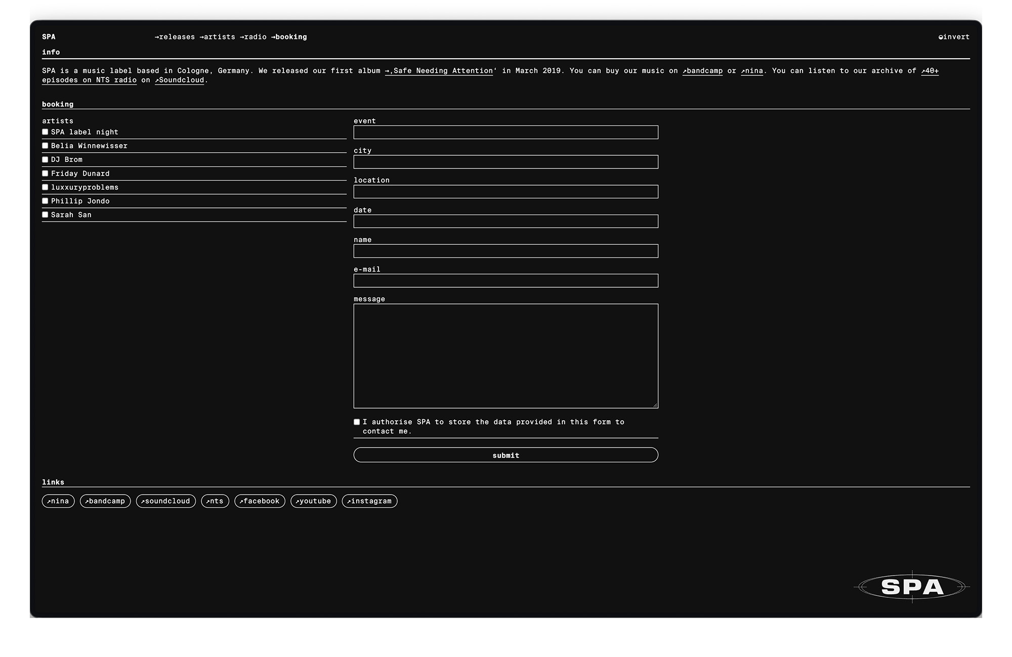 SPA-Recordings-Website-Booking